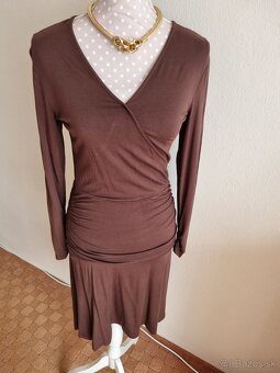 Hnedé elastické šaty s.Oliver S - 3