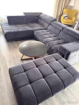 Siva sedacia suprava plus taburet - 3