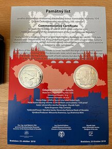 10€ minca 2018 - 100. výročie vzniku ČSR - 3