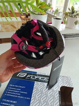 Detská prilba Force Ant, bielo-ružová XXS-XS (44-48cm) - 3