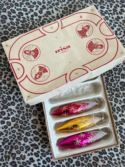 Retro vianočné gule/raketky 3ks od výrobcu IRISA č.9 - 3