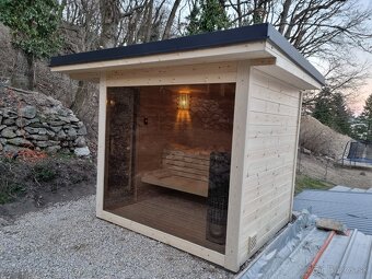 Exteriérová fínska sauna DARK - 3