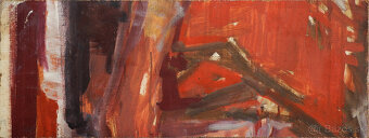Medvecká Mária, Oravské polia, olej na sololite, 19x50 - 3