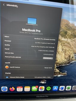 MacBook Pro 13" (2017) – výborný stav, bez poškodení - 3
