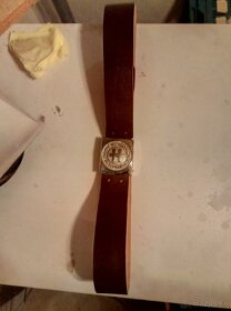 Zateplený kabát vesta opasok  čižmy - 3