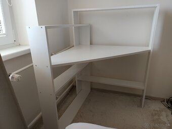 Biely rohovy pracovny stol - 3