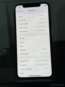 Predám Apple iPhone XS 256GB Black Bežne známky používania - 3