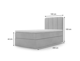 Predam postel + topper 100 x 200 + ulozny preistor - 3