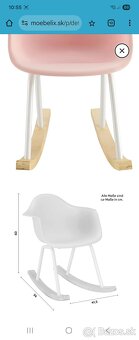 Detske ruzove hojdacie kreslo - 3