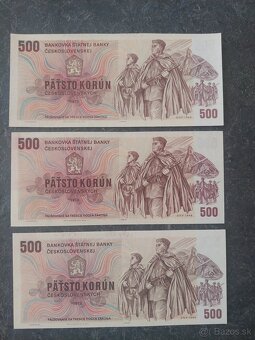 3x 500 Kčs 1973, stav N (UNC) - 3