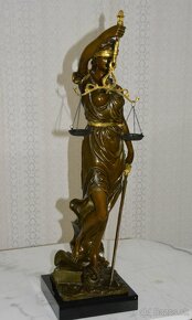 Bronzová socha - Justicia XXL - Zlacená - 3
