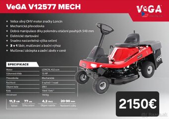 Traktorová kosačka rider VeGA - 3