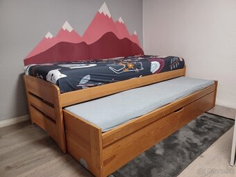 Drevená postel rozkladacia - 3