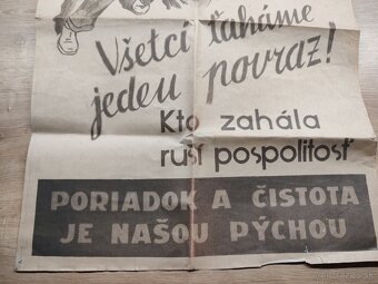 propagačný plagát Všetci ťaháme jeden povraz Slovenský štát - 3