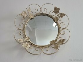 Zrkadlo vypukle v kovovom ráme vintage style roztomile zrkad - 3