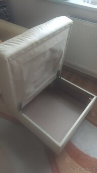 Kožené kreslo, taburetka a sedačka v tvare L - 3