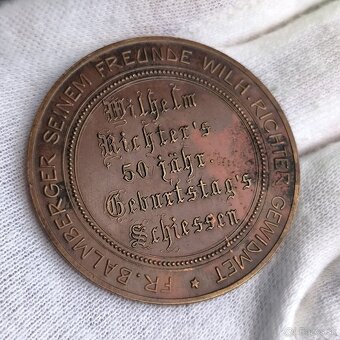 Strelecka Medaila Bronz - 1905 - Nemecko - Norimberg - 3