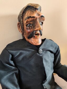 Stará drevená figúrka bábka - 3