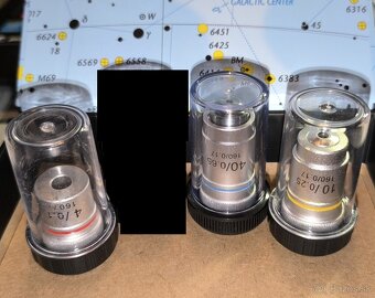 DIN semi - plan achromatické objektívy sada 3ks - 3