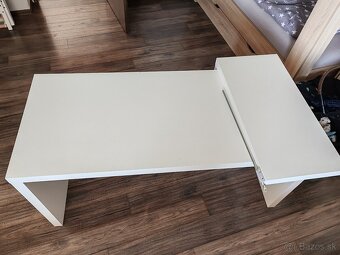 IKEA MALM Stôl s výsuvným panelom, 151x65 cm - 3