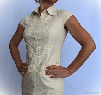 Letné bavlnené šaty s výšivkou Love Me veľ. 36 - 3