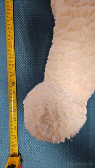 Veľký plyšový medveď, biely, 80cm - TOP STAV - 3