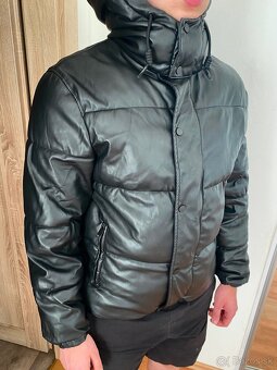 Pánska bunda ZARA z eko kože – čierna M (vhodná aj pre ženy) - 3