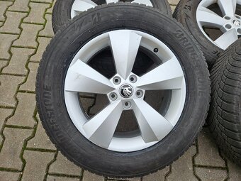 ALU DISKY SKODA RATIKON ORIGINAL R17+ZIMNÉ PNEU BRIDGESTONE - 3