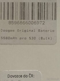 Doogee S30 Baterie 5580mAh - 3