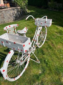 Ozdobný bicykel do záhrady na muškáta - 3