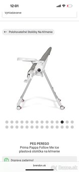 NOVÁ jedálenská stolička PEG PEREGO Prima Pappa - 3