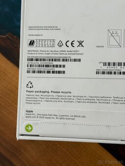 iPhone Air 256gb zabalený Blue - 3