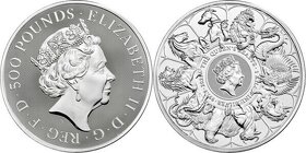 investičné strieborne mince - Queen's beasts Completer - 3