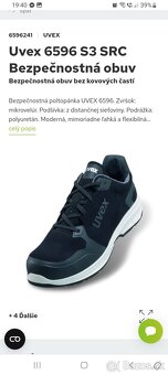Bezpecnostna pracovna nova obuv Uvex velkost 43 - 3