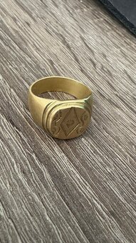 Zlatý pánsky 14k prsteň 585 13g - 3