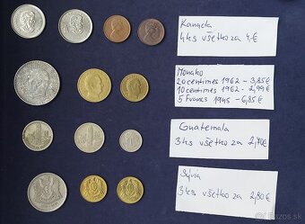 Zbierka mincí - rôzne zaujímavé, staré, svetové mince - 3
