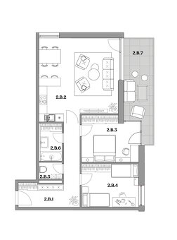 Na Lodenici – 3-izb apartmán 93,78 m², bazénom, garážovým s - 3