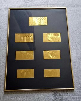 Obraz Zlaté bankovky Euro kompletná sada od 5 € az 500 € - 3