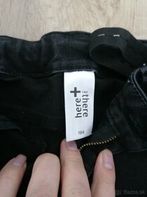 Dievčenské čierne rifľové nohavice veľ:EU164 - 3