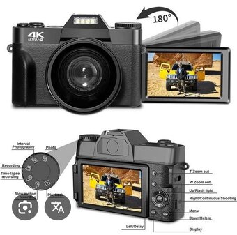Fotoaparát Lingda 4 K ultra , videokamera - 3