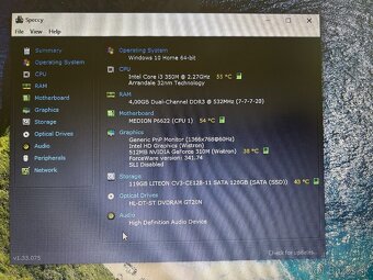 Medion Akoya P6622-15,6"HD/Intel i3/4gb ram/Nvidia gt 310m - 3