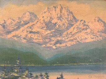 Obraz Jan Boža Pospíšil,Vysoké Tatry Gerlach1943,olej 55x49 - 3