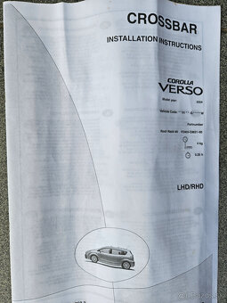 Priečny strešný nosič Toyota Corolla Verso originál - 3