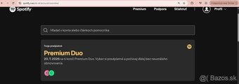 YouTube,Spotify PREMIUM individual 3/6/12 mesiacov alebo DUO - 3