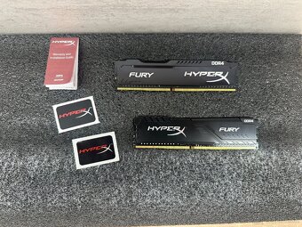 2 ks - RAM HyperX 8GB DDR4 2666MHz CL16 Fury Black - 3