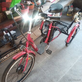 Trojkolesový elektrický bicykel Tornádo ZTECH, červený - 3