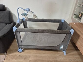 Prenosná postielka Kinderkraft Joy Blue s matracom - 3