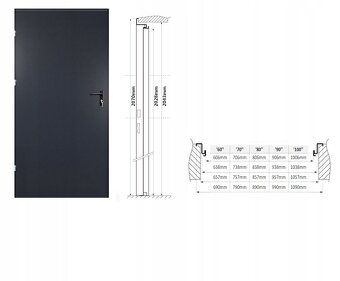 Vonkajšie technické dvere bronz 80 pravé - 3
