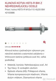 Expanzna / Klinova kotva Hilti HST3/ kotva do betonu - 3
