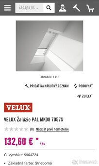 Velux žalúzia - 3